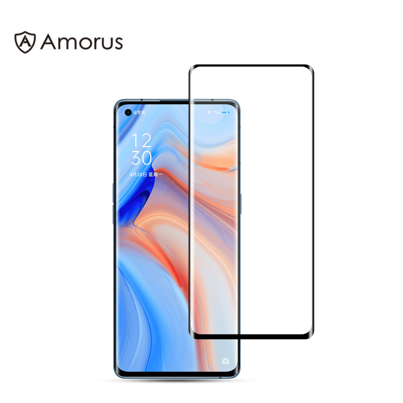 AMORUS 3D Full Size Curved Tempered Glass Full Glue Screen Film for Oppo Reno4 Pro 5G AMORUS 3D Full Size Curved Tempered Glass Full Glue Screen Film for Oppo Reno4 Pro 5G